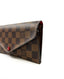 Louis Vuitton Damier Ebene Wallet Sarah Coquelicot