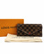 Louis Vuitton Damier Ebene Wallet Sarah Coquelicot