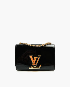 Louis Vuitton Louise Clutch Black Patent Leather