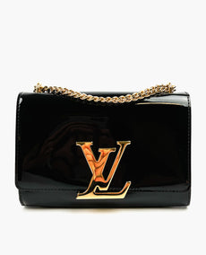 Louis Vuitton Louise Clutch Black Patent Leather