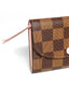 Louis Vuitton Rosalie Coin Purse Damier Ebene Rose Ballerine