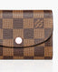 Louis Vuitton Rosalie Coin Purse Damier Ebene Rose Ballerine