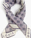 Louis Vuitton Purple & White Damier Printed Cotton Square Scarf