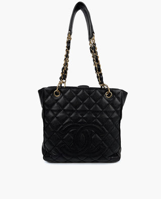 Chanel PST Black Caviar GHW Tote