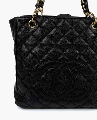 Chanel PST Black Caviar GHW Tote