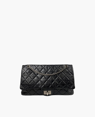 Chanel 2.55 Reissue Aged Calfskin Flap Bag Black Large