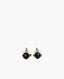 Chanel CC Metal Black Bead Drop Earrings