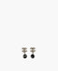 Chanel CC Metal Black Bead Drop Earrings