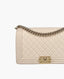 Chanel Boy New Medium Cream Lambskin GHW