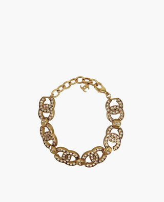 Chanel CC Gold Stones Bracelet