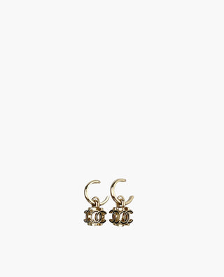 Chanel CC Cube Hoop Earrings