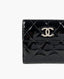 Chanel S-kaksoislompakko Brilliant Black Patent SHW