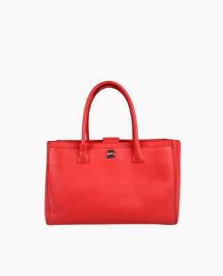 Chanel Executive Leather Tote Bag Coral SHW