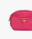 CHANEL TRIP CAMERA CASE PINK LEATHER BAG