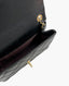 Chanel Rectangular Wooden Handle Flap Bag Black Lambskin