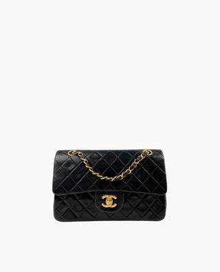 Chanel Timeless Small Vintage 24 k GHW Black Lambskin