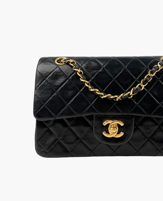 Chanel Timeless Small Vintage 24 k GHW Black Lambskin