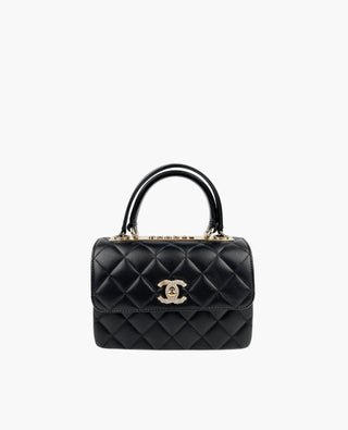 Chanel Trendy CC Mini Flap Bag Black Lambskin CHW