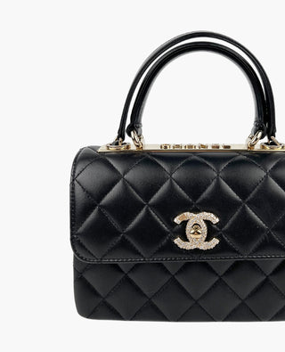 Chanel Trendy CC Mini Flap Bag Black Lambskin CHW