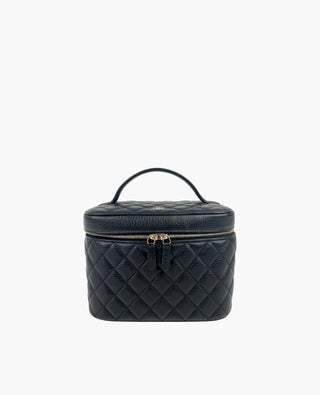 Chanel Large Cosmetic Vanity Case Black Calf