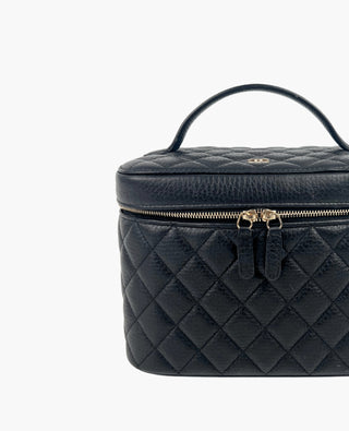 Chanel Large Cosmetic Vanity Case Black Calf