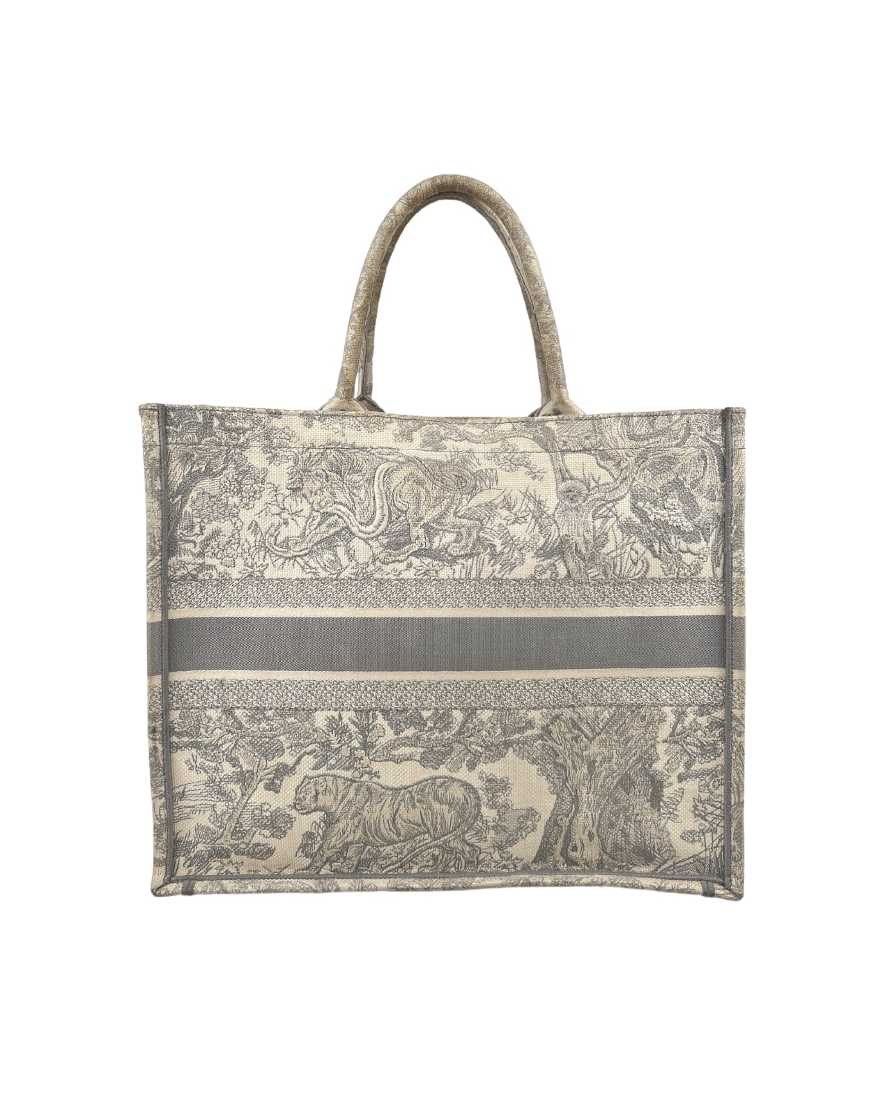 Dior Large Book Tote Gray Toile de Jouy Embroidery – Luxury Helsinki