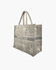 Dior Large Book Tote Grey Toile de Jouy -kirjonta