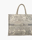 Dior Large Book Tote Grey Toile de Jouy -kirjonta