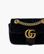 Gucci GG Marmont Small Quilted Black Velvet