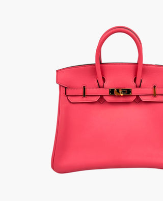 Hermès Birkin Swift Retourne Rose Confetti 25 GHW