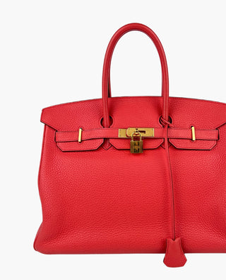 Hermes Birkin 35 Clemence Bougainvillea