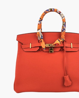 Hermès Birkin 35 Orange Poppy Togo Nahka GHW