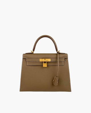 Hermès Kelly 28 Sellier Etoupe GHW