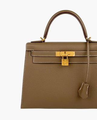 Hermès Kelly 28 Sellier Etoupe GHW