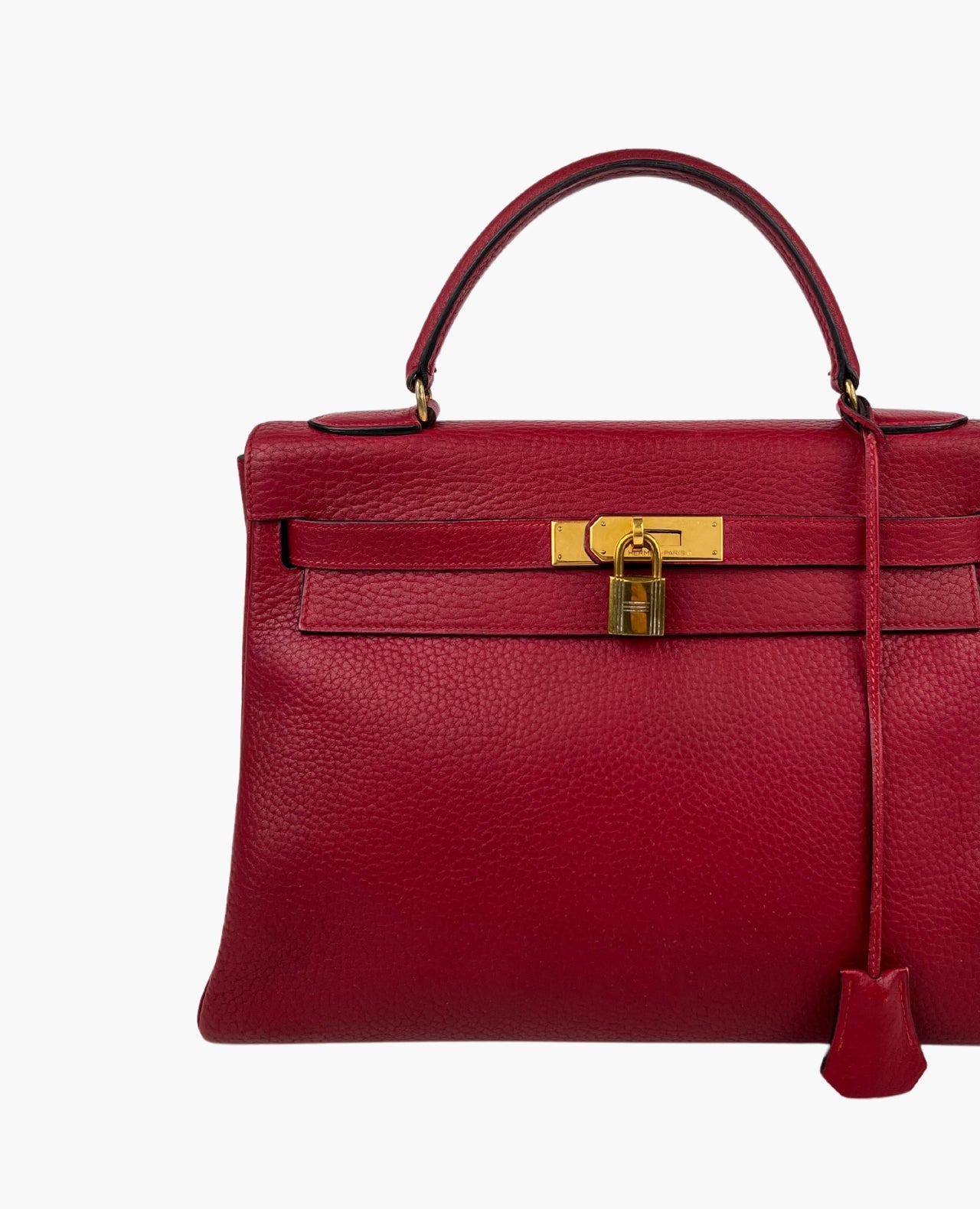 Hermes Kelly 32 Clemence Burgundy Luxury Helsinki