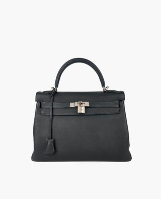 Hermès Kelly 32 Black Togo PHW