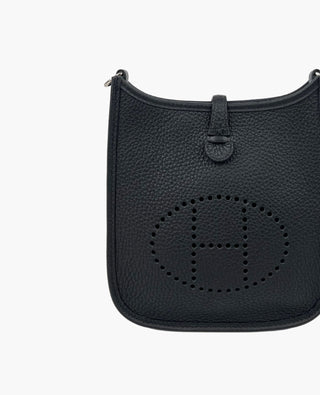 Hermès Mini Evelyne 16 Black Clemence PHW