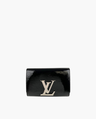 Louis Vuitton Louise PM Black Clutch Patent Leather SHW