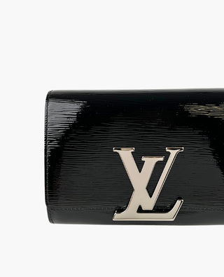 Louis Vuitton Louise PM Black Clutch Patent Leather SHW