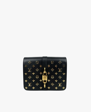 Louis Vuitton Rendez-Vous Metallic Monogram Pattern Calfskin Black Bag