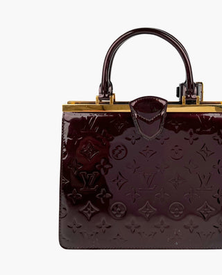 Louis Vuitton Monogram Amarante Red Vernis Deesse MM