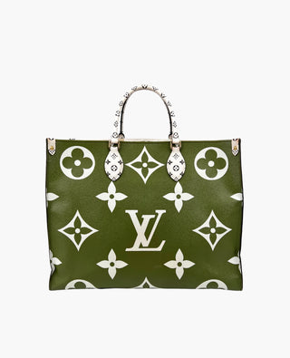 Louis Vuitton Onthego Giant Monogram Khaki/White Tote GM