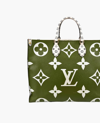 Louis Vuitton Onthego Giant Monogram Khaki/White Tote GM