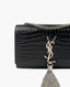 Saint Laurent Kate New Small Tassel Crocodile-Embossed Leather