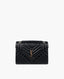 Saint Laurent Quilted Envelope Medium Bag Black SHW