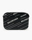 Balenciaga Logo Print Everyday Camera Bag Calfskin Black