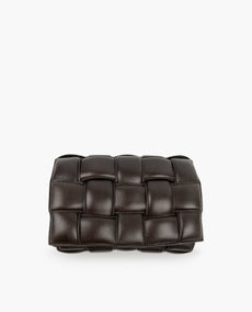 Bottega Veneta Padded Cassette Leather Shoulder Chocolate Brown Bag