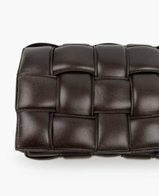 Bottega Veneta Padded Cassette Leather Shoulder Chocolate Brown Bag