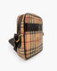 Burberry Brown Haymarket Check Crossbody Bag Beige