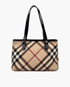 Burberry Supernova Check Regent Tote Black